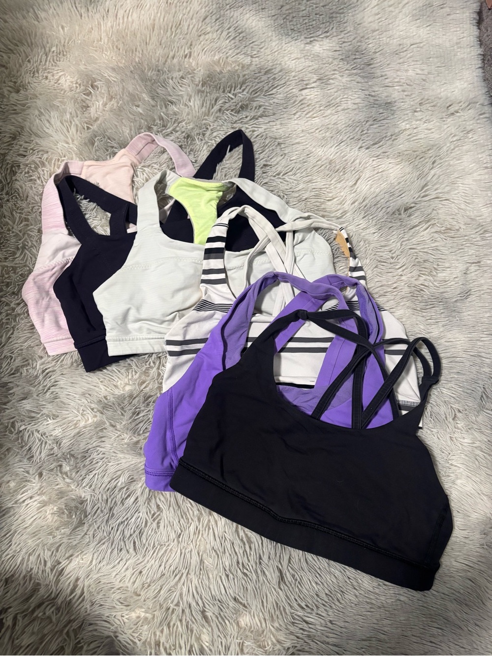 Lululemon Sport Bras Bundle of 6 Sz 6
